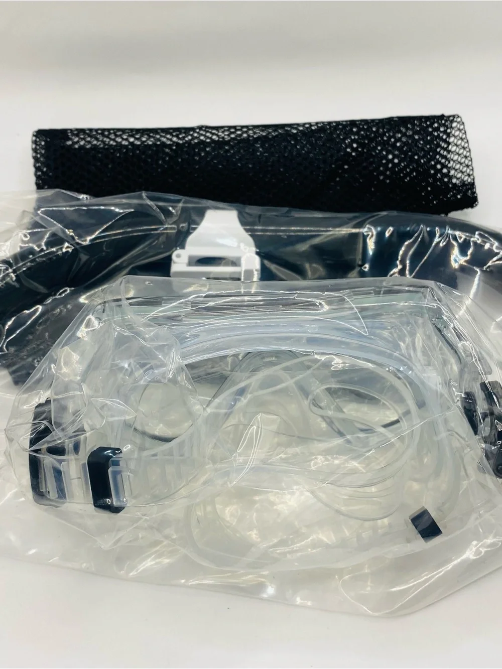 MELUMILU Kids Snorkel Set Dry Top Mask Mesh Bag NIB